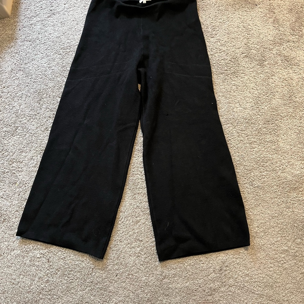 Z Supply size L Black Wide-Leg Pants Elastic Waist